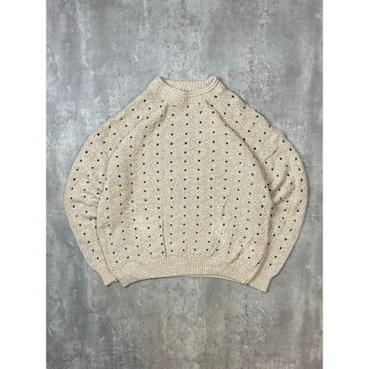 Vintage 90s NWT Naturals Spotted Ribbed Pullover Knit Sweater Size 2XL