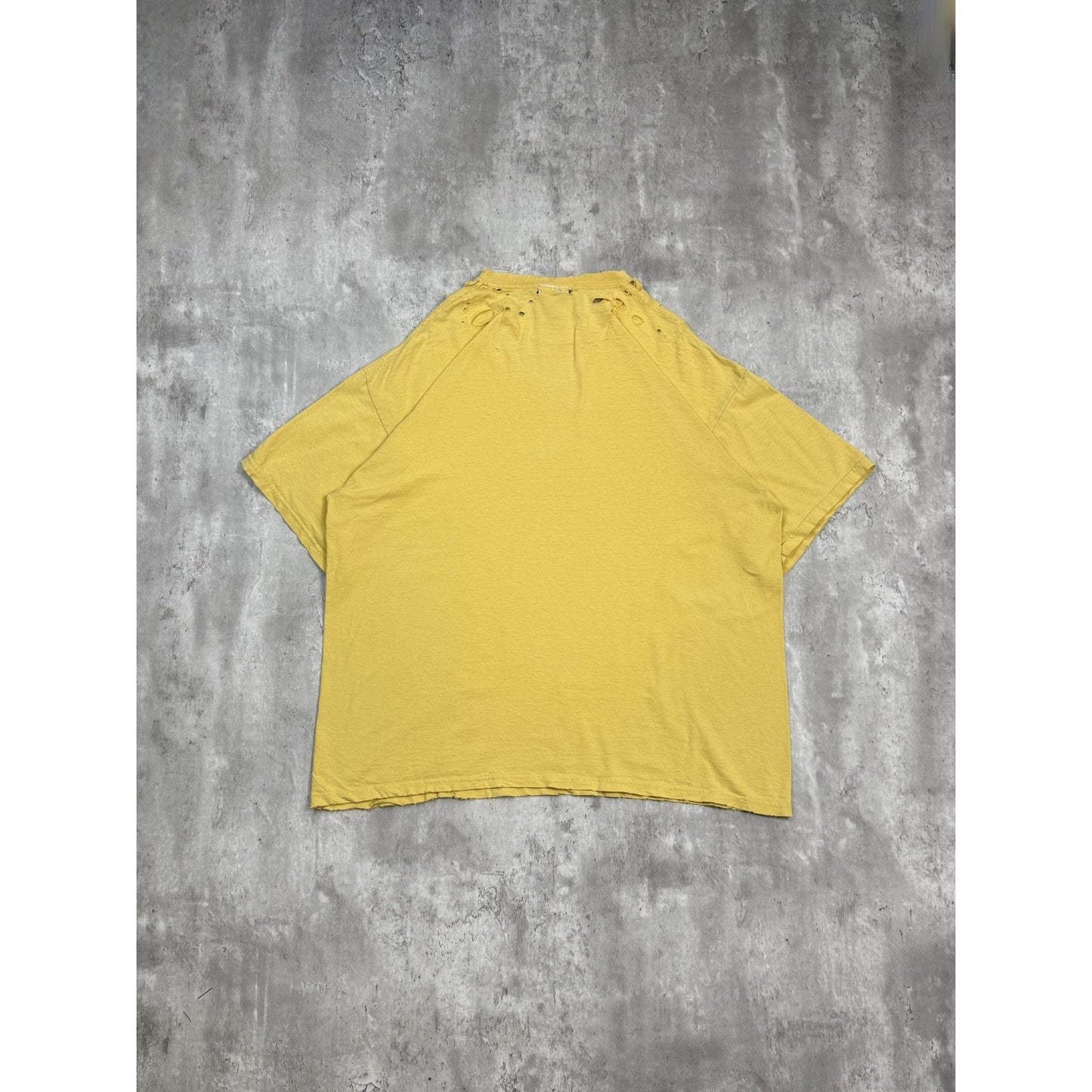 Vintage 90s Nike Swoosh Spellout Graphic Distressed T-Shirt Size XL Yellow