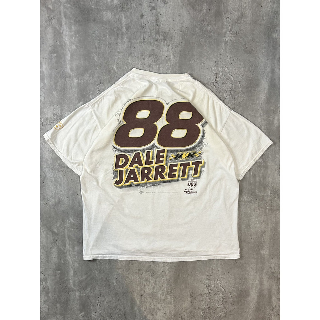 Vintage Dale Jarrett #88 Nascar Racing Spellout Graphic T-Shirt Size XL