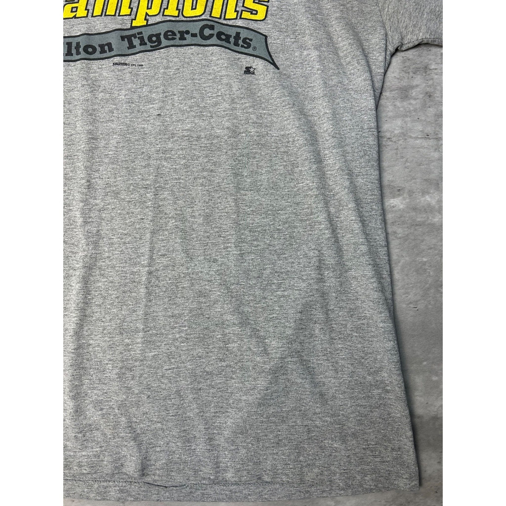 Vintage 1999 Hamilton Tiger Cats CFL Starter Football Graphic T-Shirt Size XL