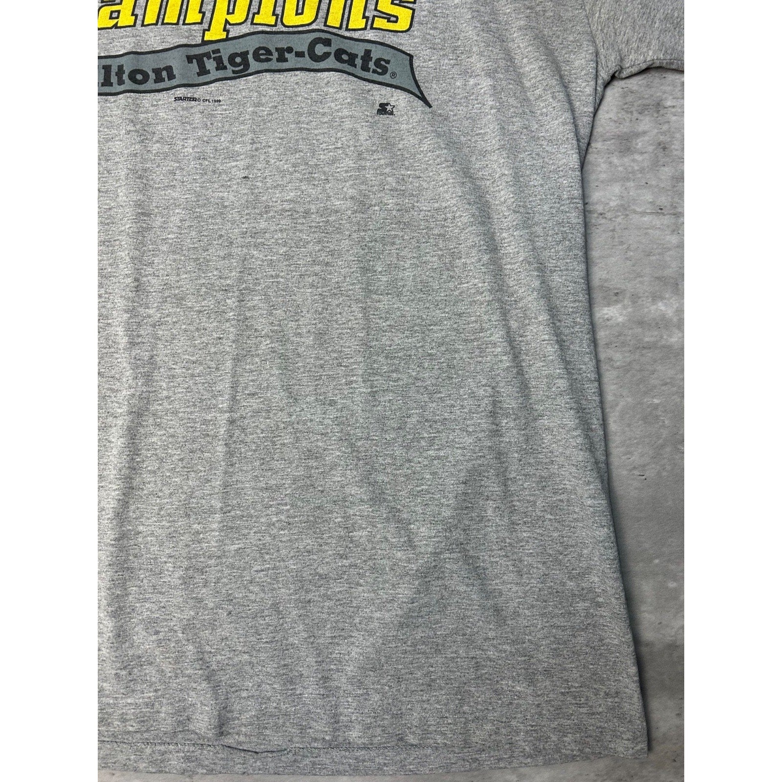 Vintage 1999 Hamilton Tiger Cats CFL Starter Football Graphic T-Shirt Size XL
