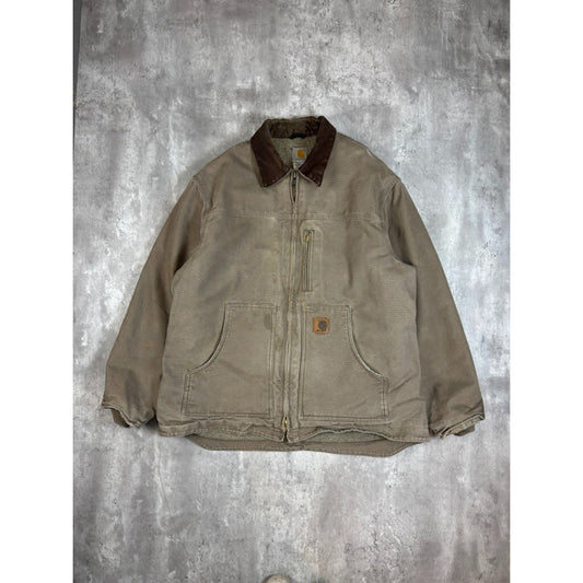 Vintage Carhartt Fleece Lined Canvas Workwear Arctic Jacket Size XL