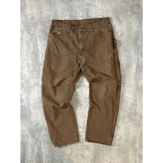 Vintage Dickies Canvas Workwear Carpenter Pants Size 36 Brown