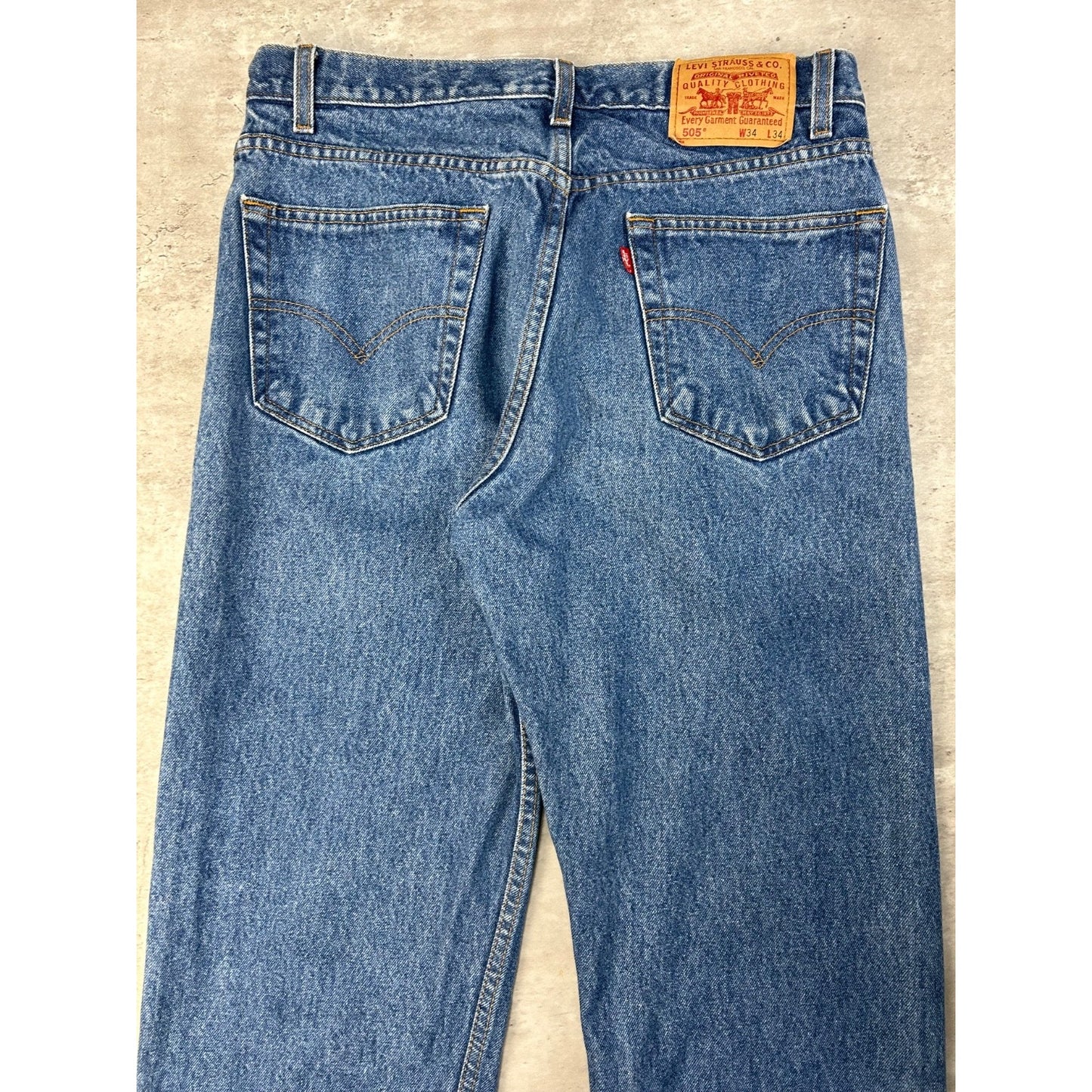 Vintage 90s Levis 550 Red Tab Straight Fit Dark Wash Denim Pants Size 33