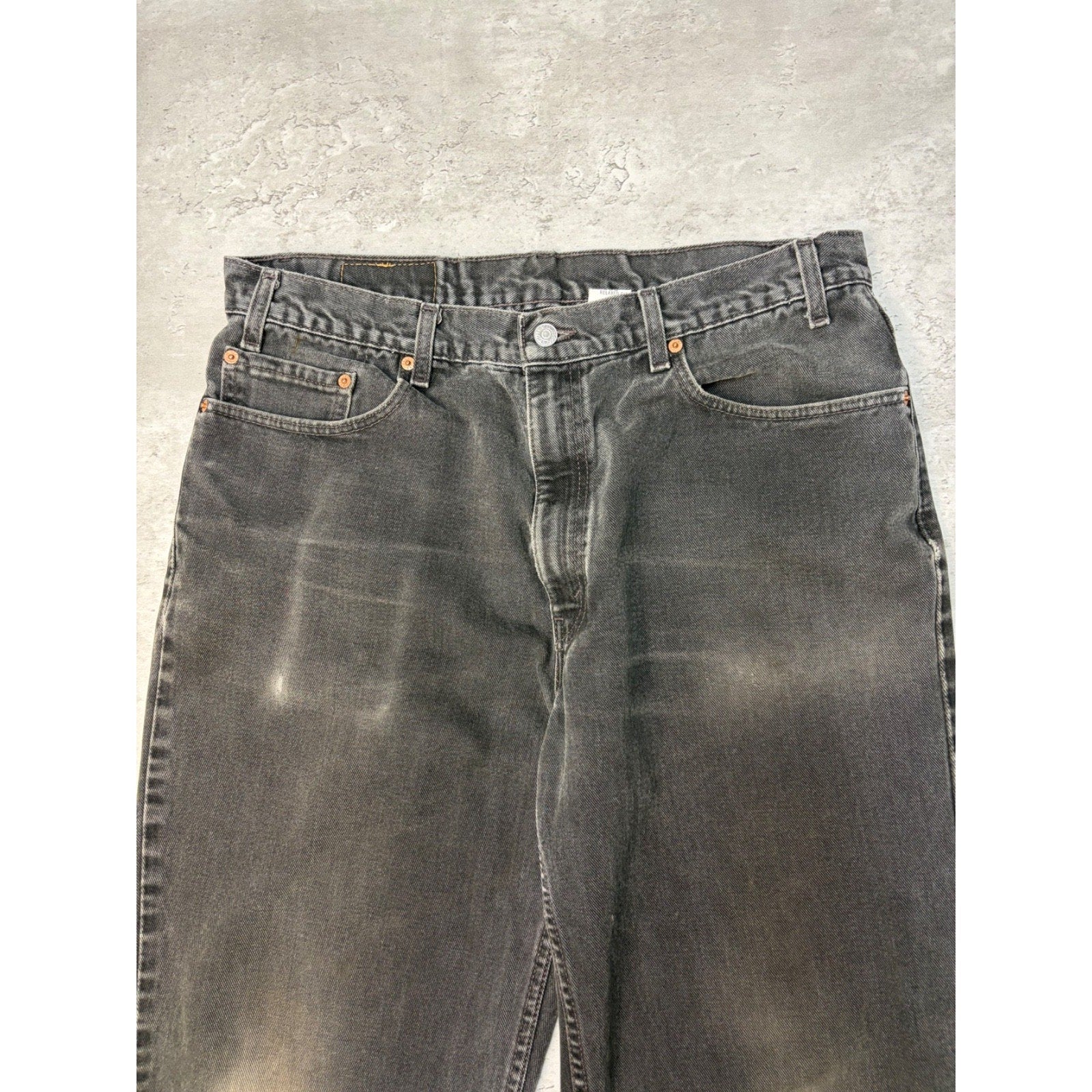 Vintage Levis 550 Red Tab Relaxed Fit Black Wash Denim Pants Size 36