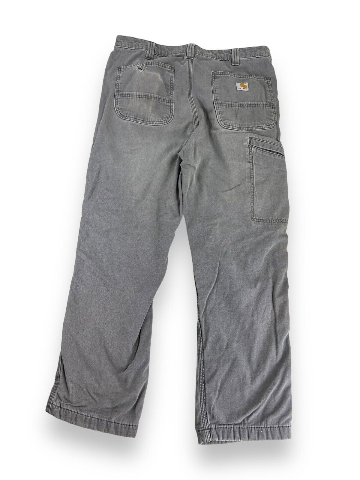 Carhartt Relaxed Fit Insulated Canvas Workwear Five Pocket Pants Size 34 Gray