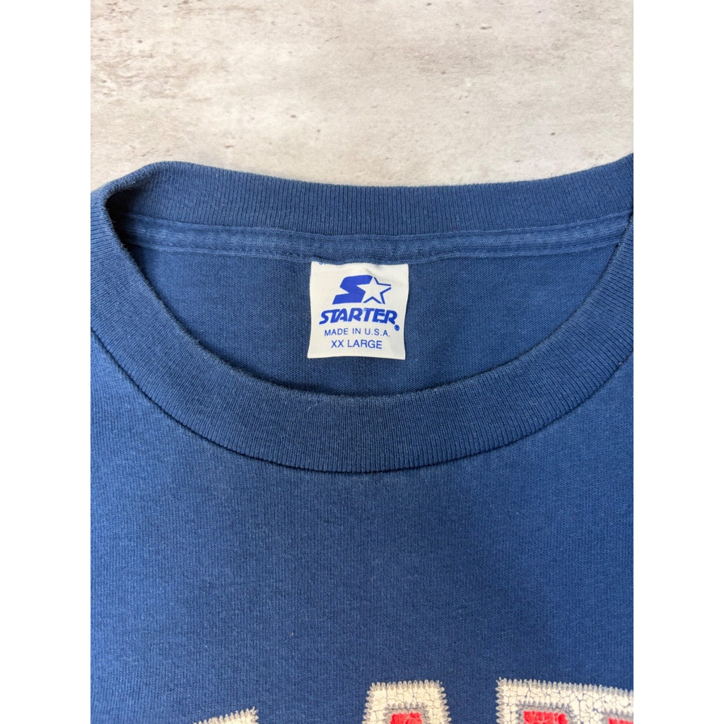 Vintage 1996 Atlanta Braves MLB Starter Spellout Baseball T-Shirt Size 2XL