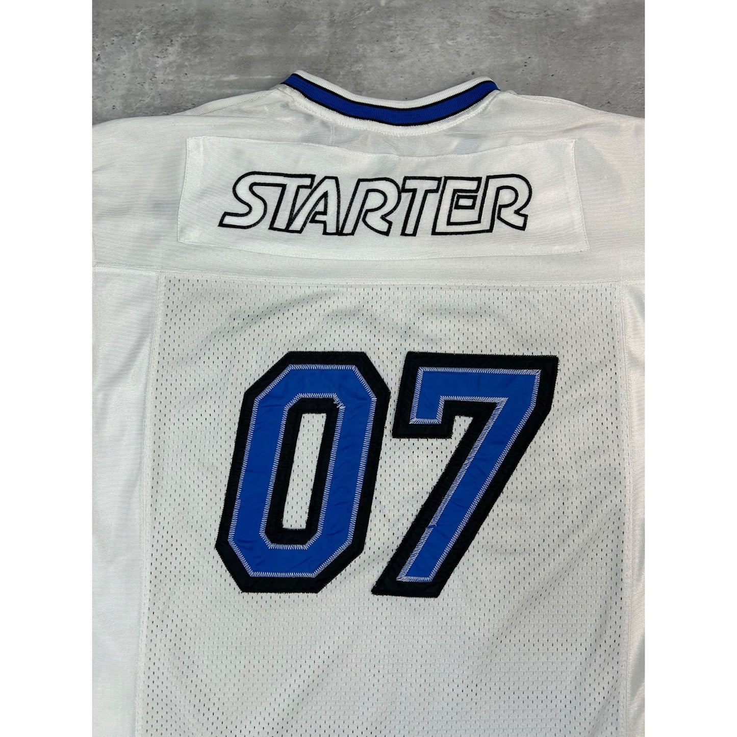 Vintage 90s Starter #07 Stitched Two Tone Football Jersey Size Medium