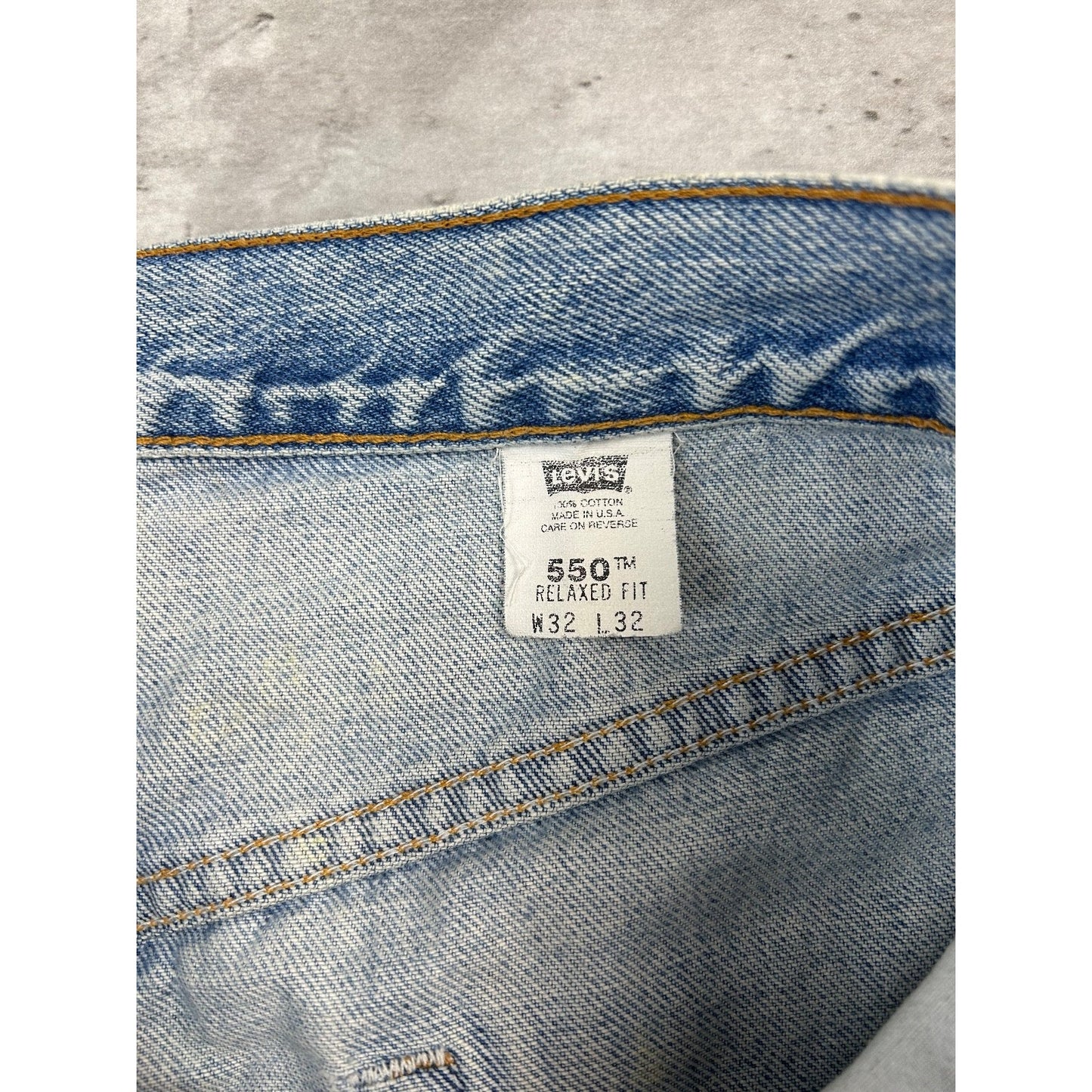 Vintage 90s Levis 550 Red Tab Light Wash Denim Pants Size 32 Blue