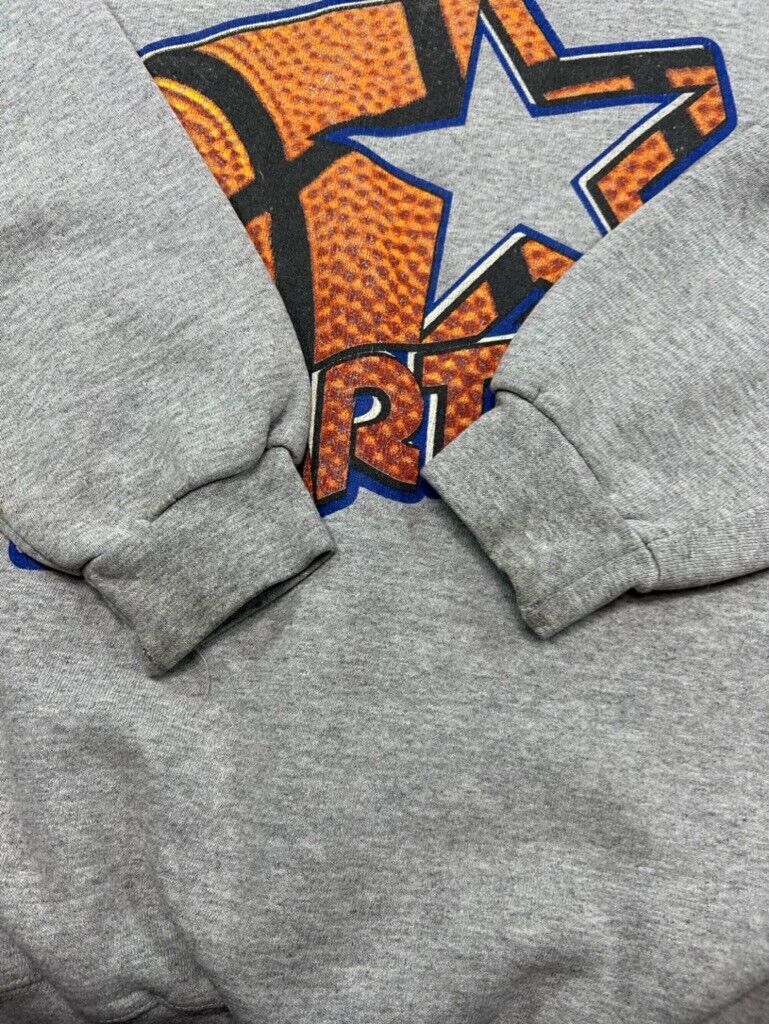 Vintage 90s Starter Basketball Graphic Logo Sweatshirt Size Small Gray