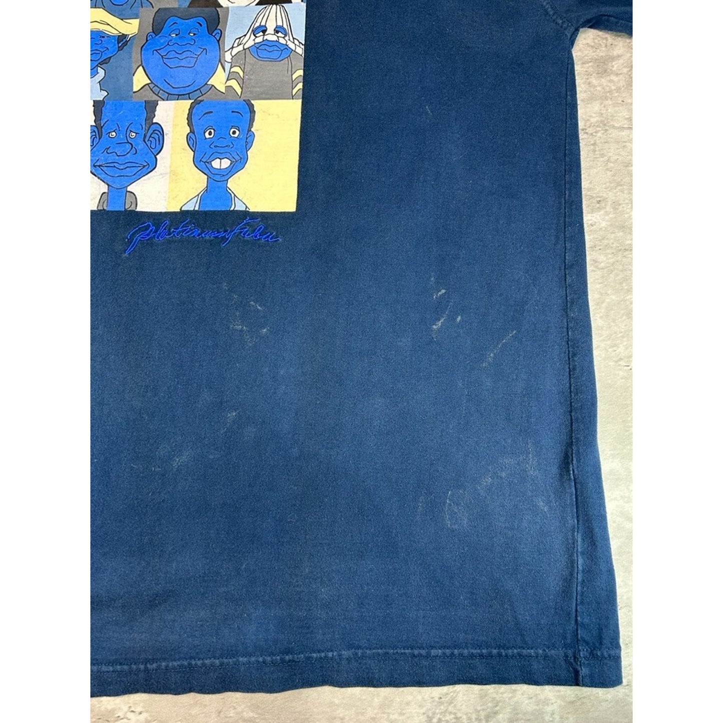 Vintage Y2K Platinum Fubu Fat Albert Cartoon Graphic Long Sleeve T-Shirt Size XL