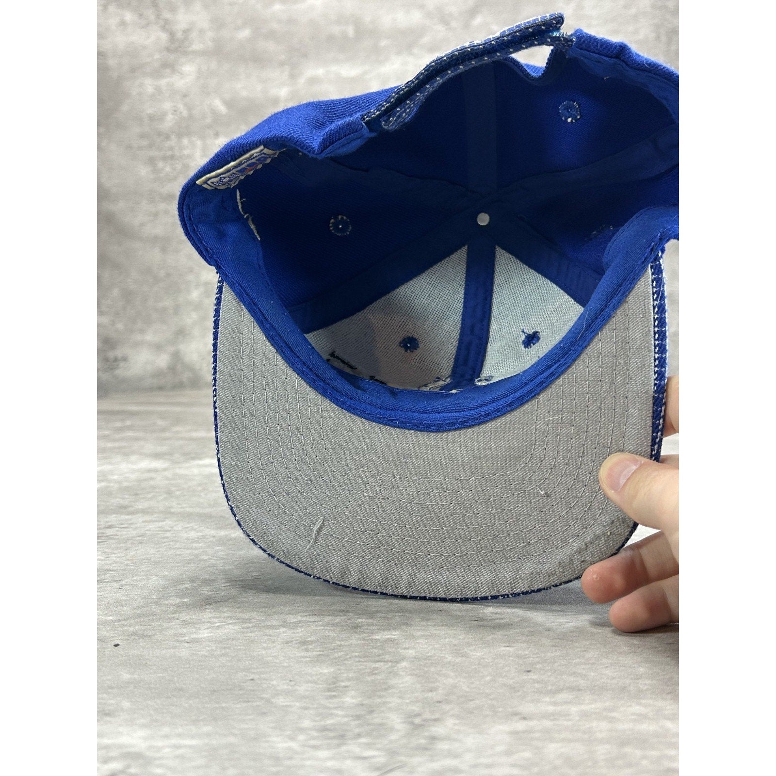 Vintage 90s Indianapolis Colts NFL Logo Athletics Embroidered Strapback Hat OSFA