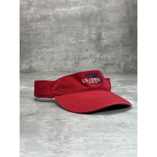 Vintage 2003 US Open Embroidered Spellout Snapback Visor OSFA Red