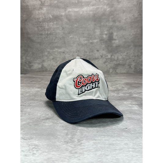 Vintage Coors Light Embroidered Spellout Logo Beer Strapback Hat OSFA