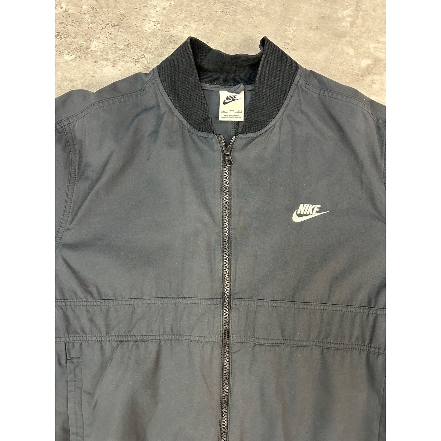 Vintage Nike Embroidered Mini Swoosh Windbreaker Bomber Jacket Size 2XL YOUTH