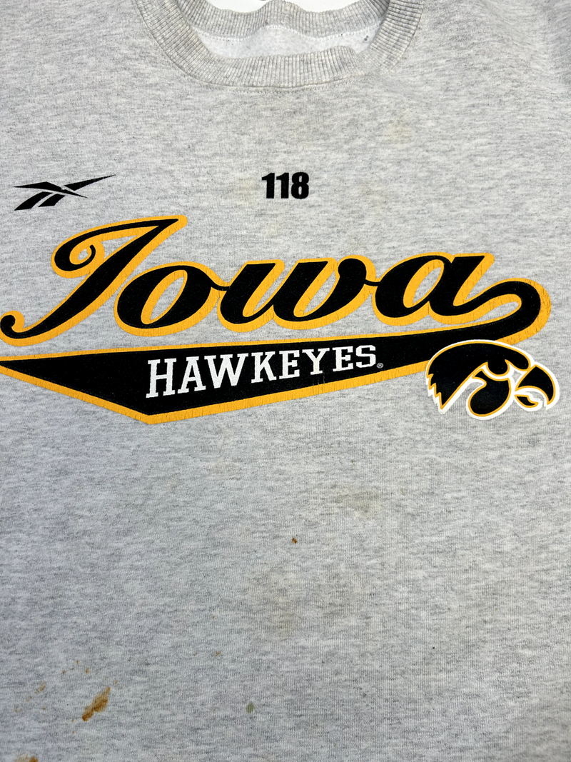 Vintage 90s Reebok Iowa Hawkeyes NCAA Sweatshirt Size 3XL