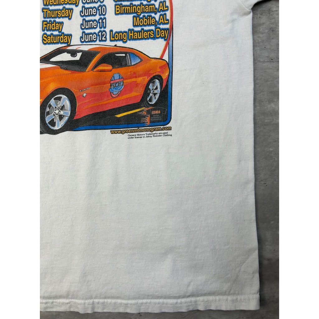 Vintage Hot Rod Power Tour Muscle Car Spellout Graphic T-Shirt Size Large