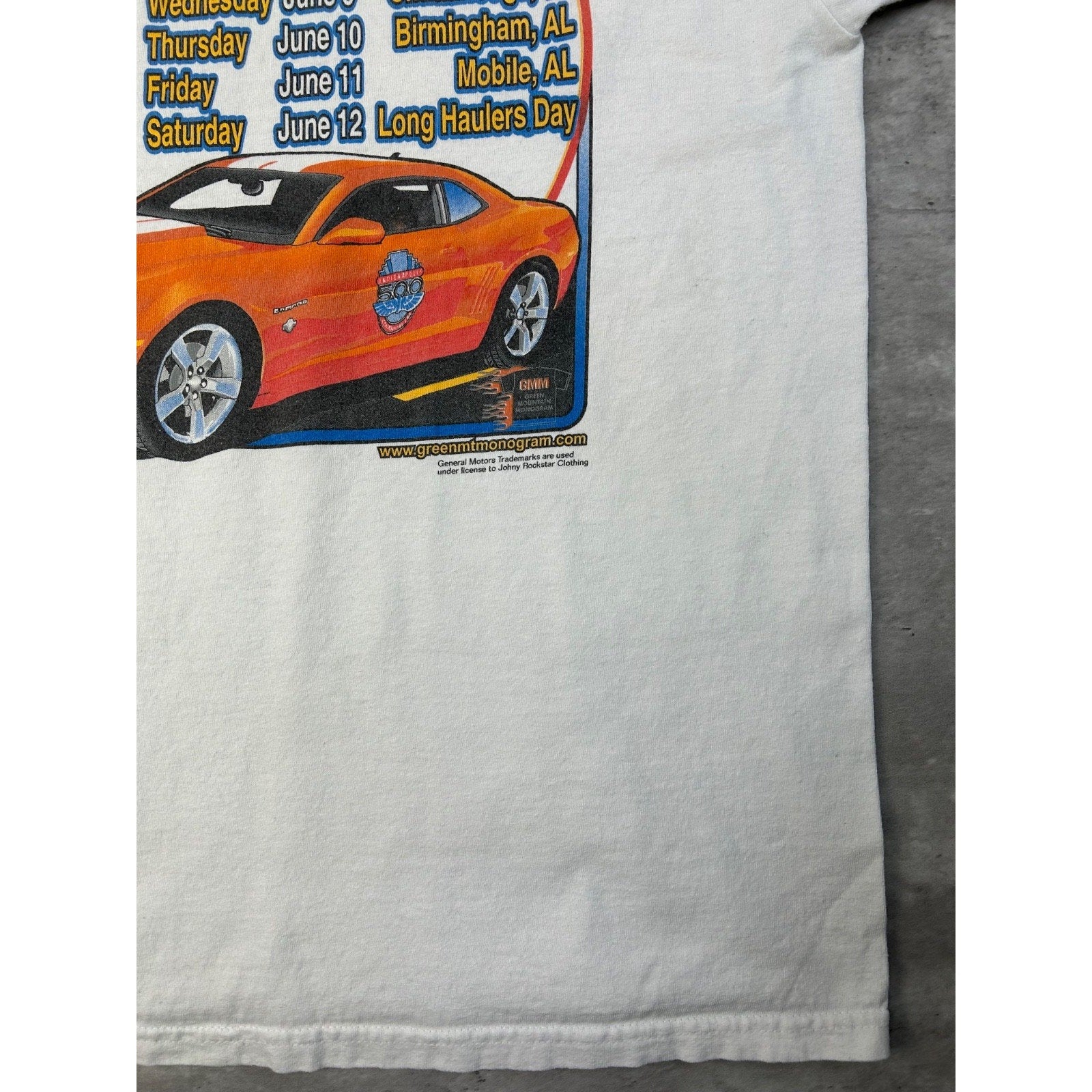 Vintage Hot Rod Power Tour Muscle Car Spellout Graphic T-Shirt Size Large