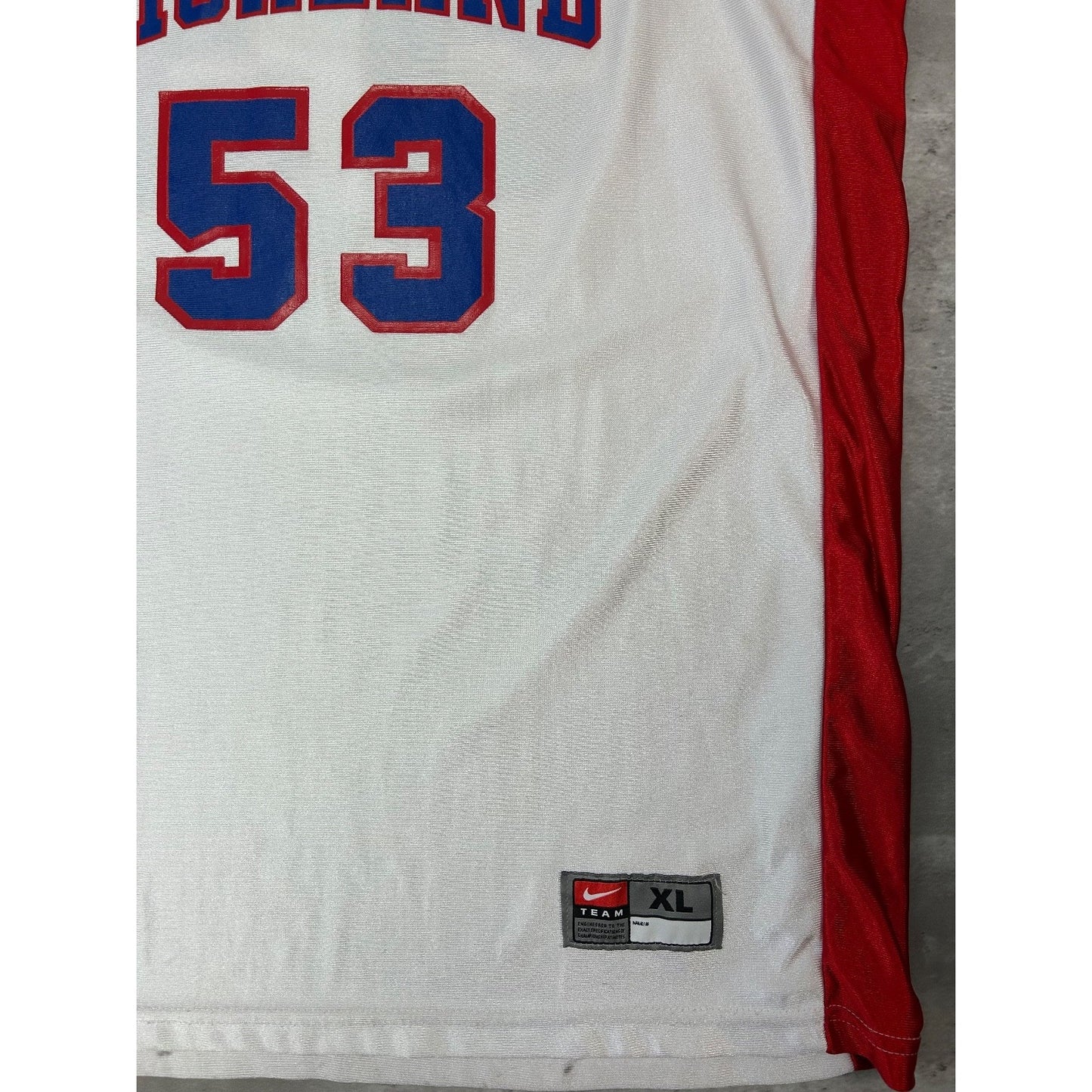 Vintage 90s Highland #53 Collegiate Nike Basketball Jersey Size XL