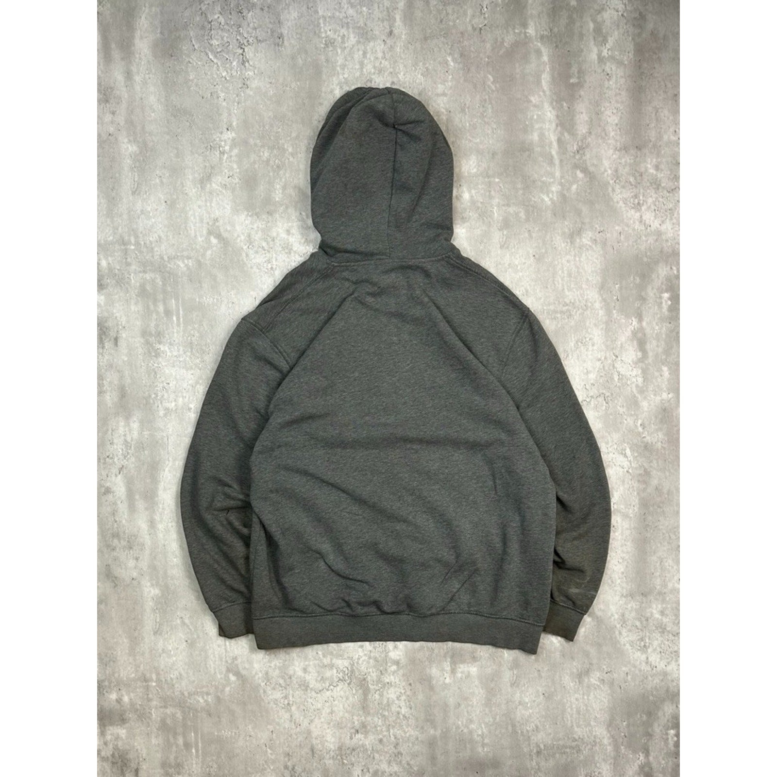 Vintage 2000s Nike Embroidered Mini Swoosh Hooded Sweatshirt Size XL Gray