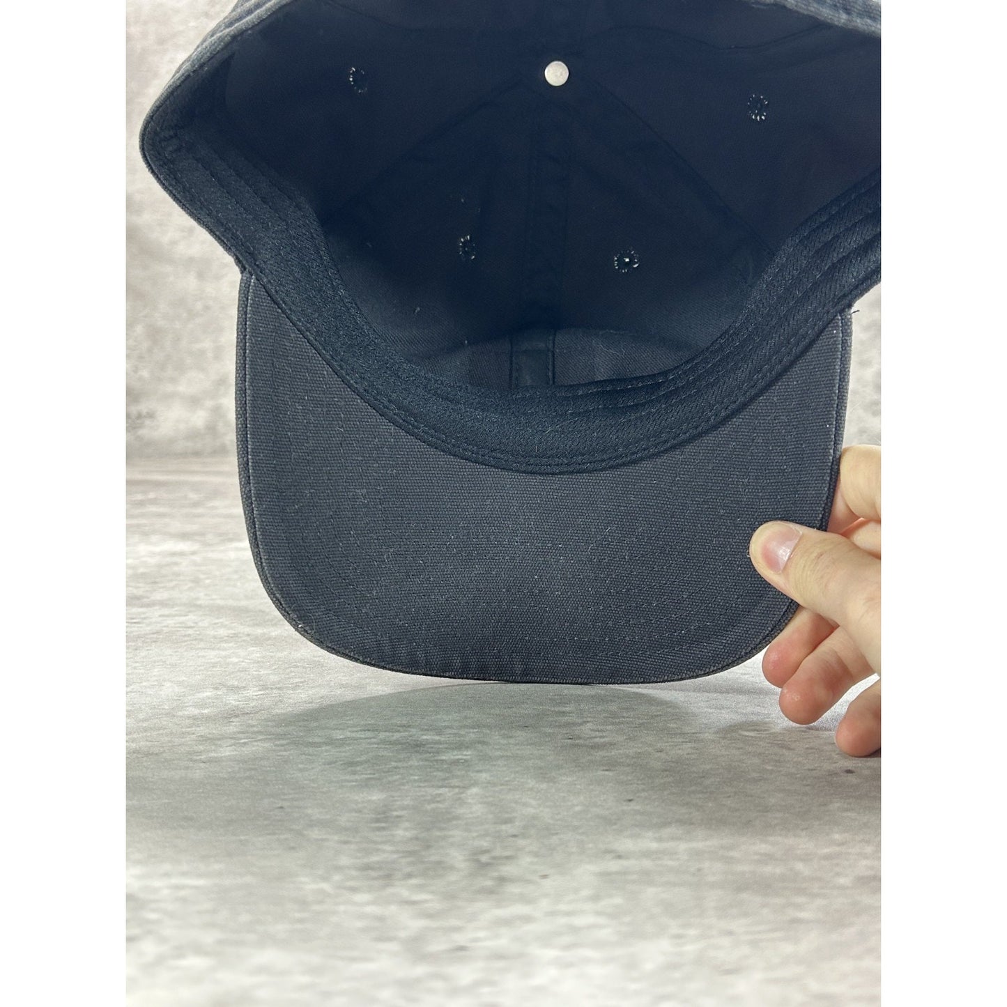 Vintage Dickies Canvas Workwear Embroidered Patch Snapback Hat OSFA Black