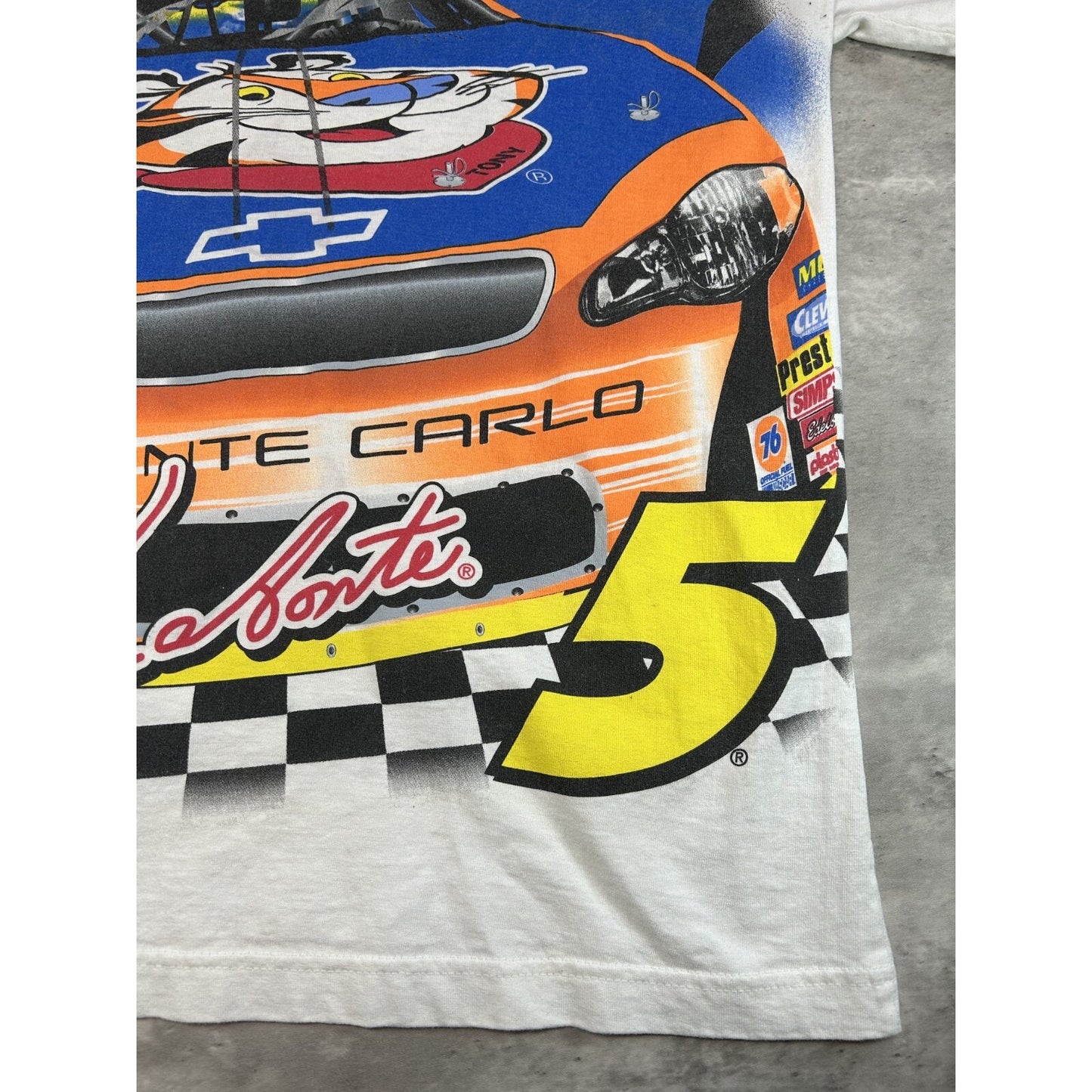 Vintage 2001 Terry Labonte #5 Kellogs Racing Nascar All Over Print T-Shirt Sz M