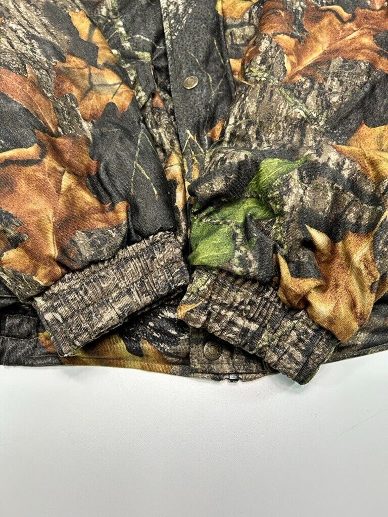 Vintage Woolrich Quilted Lined Mossy Oak Camo Insulated Hunting Jacket Size XL