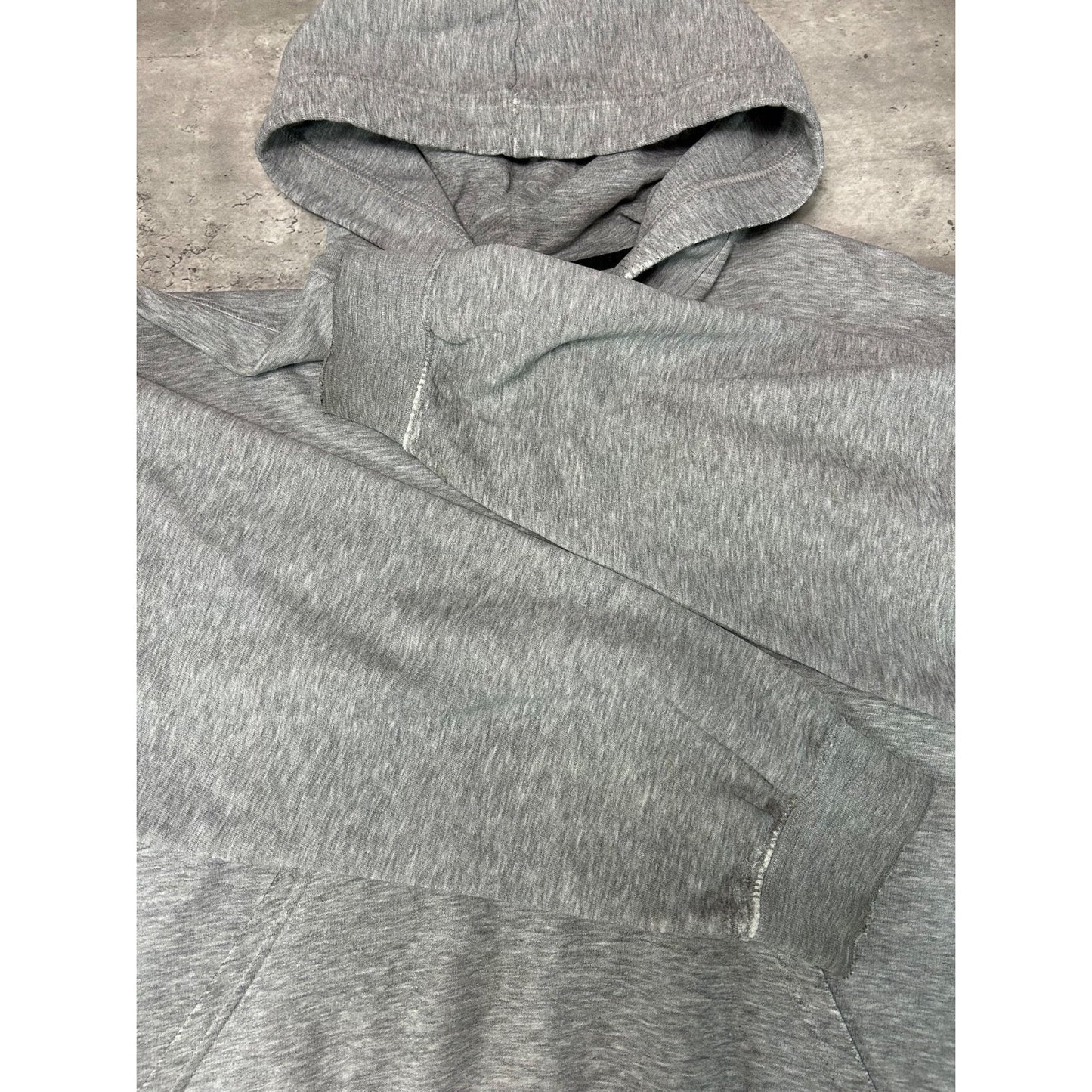 Vintage 2000s Nike Embroidered Mini Swoosh Hooded Sweatshirt Size Large Gray