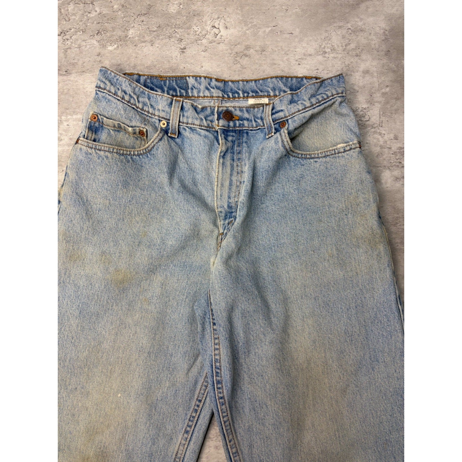 Vintage 90s Levis 560 Red Tab Loose Fit Light Wash Denim Pants Size 31