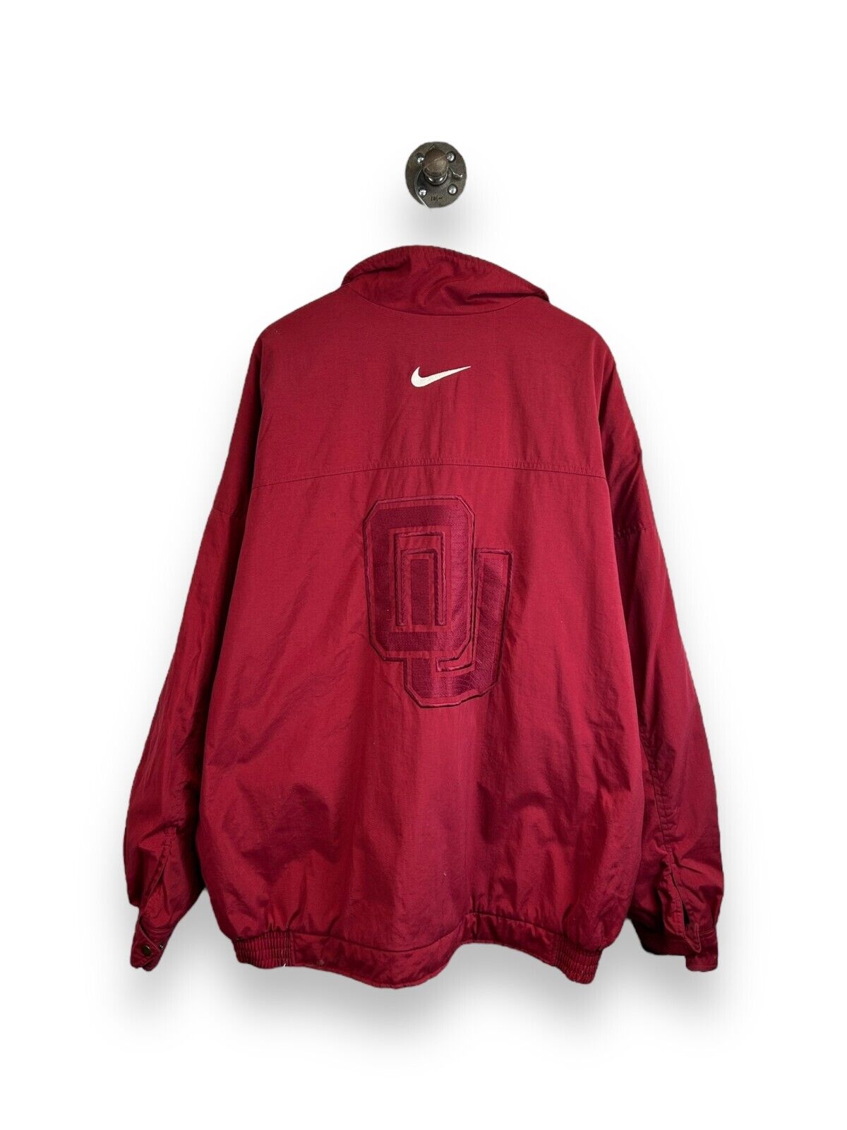 Vintage Oklahoma Sooners NCAA Nike Embroidered Full Zip Jacket Size 3XL Red