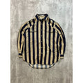 Vintage Eddie Bauer Striped Print Long Sleeve Button Up Shirt Size Small