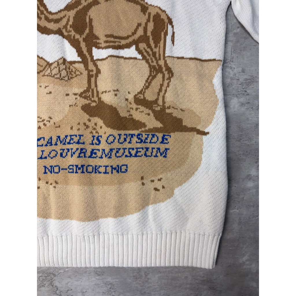 Vintage 80s/90s Camel Cigarettes Graphic Knit Sweater Size 2XL