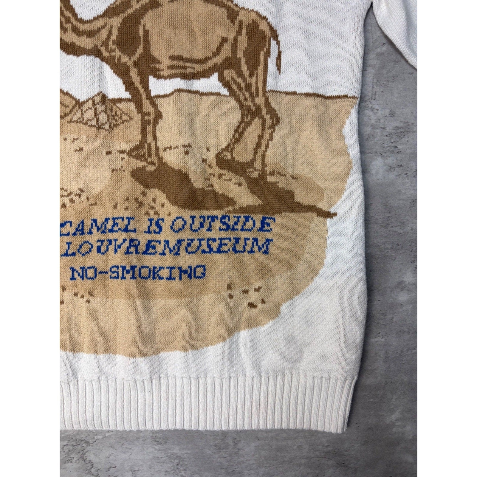 Vintage 80s/90s Camel Cigarettes Graphic Knit Sweater Size 2XL