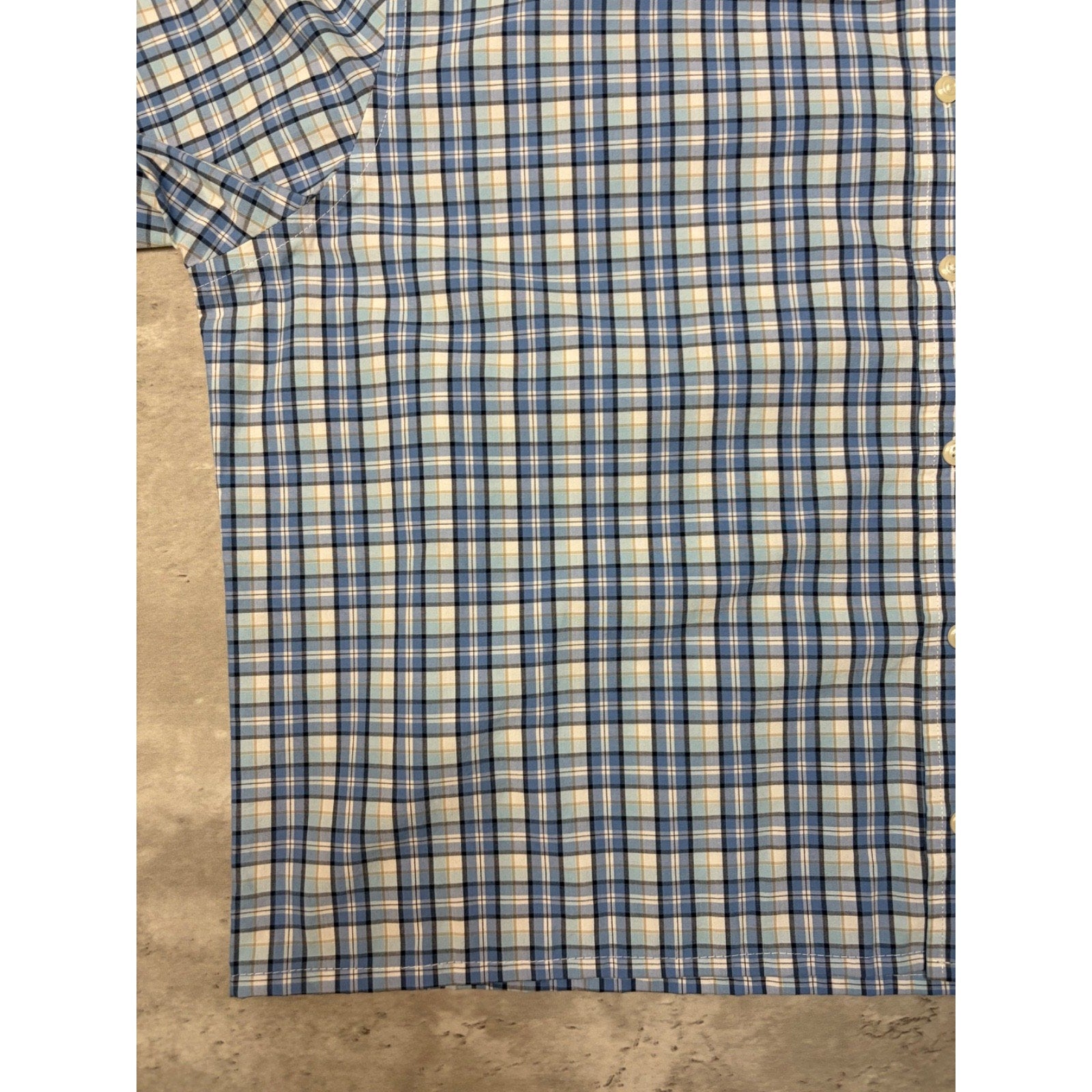 Croft & Barrow Plaid Single Pocket Reworked Cropped Button Up Shirt Size XL