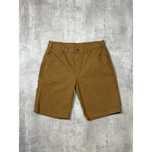 Dickies Canvas Workwear Five Pocket Shorts Size 34 Beige