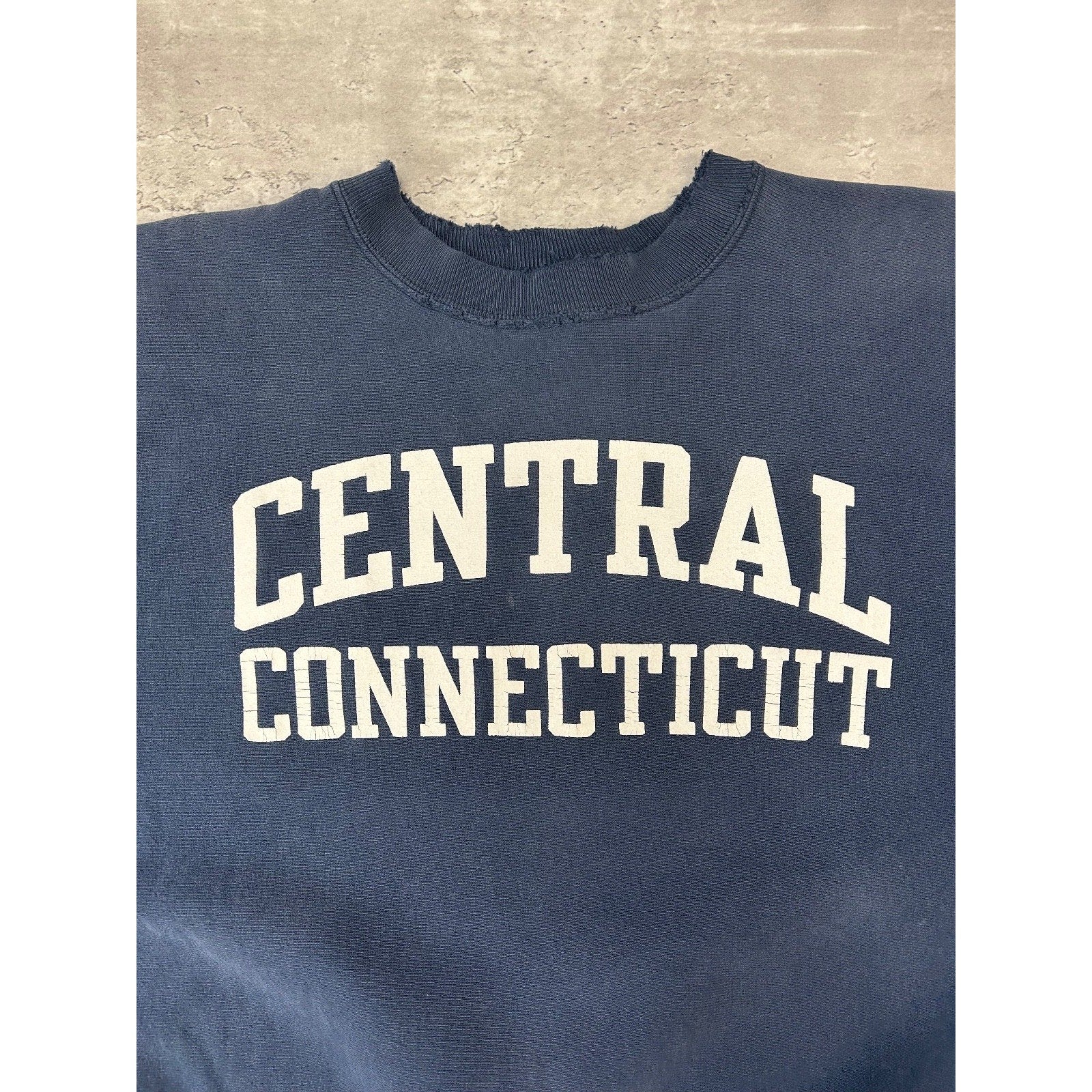Vintage 90s Central Connecticut NCAA Champion Reverse Weave Sweatshirt Sz Large