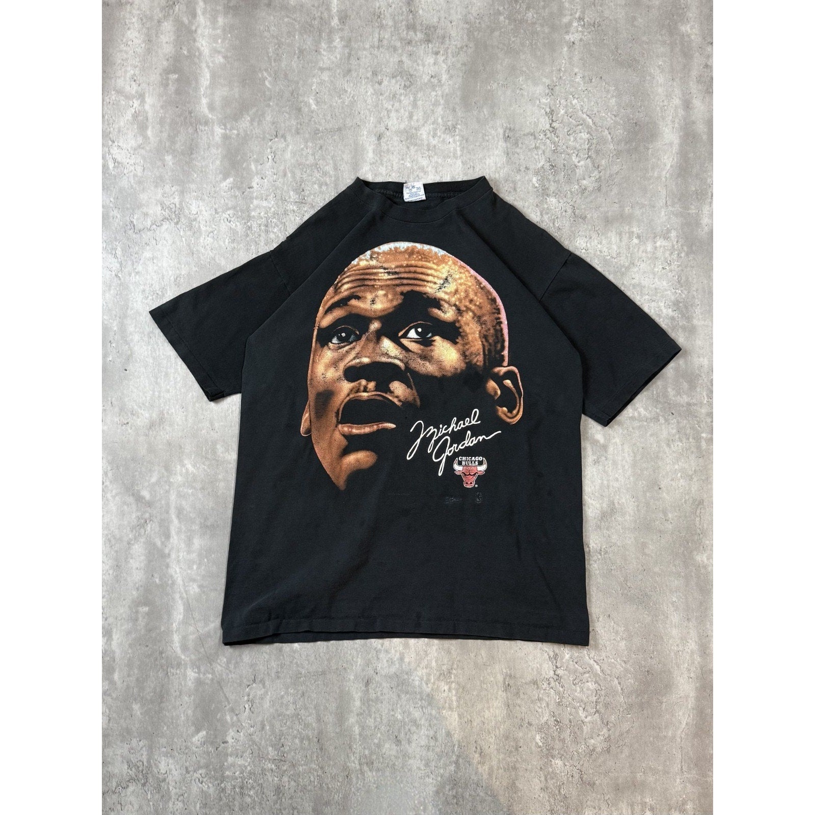 Vintage 90s Michael Jordan #23 Chiacgo Bulls Salem BIg Face T-Shirt Size Large