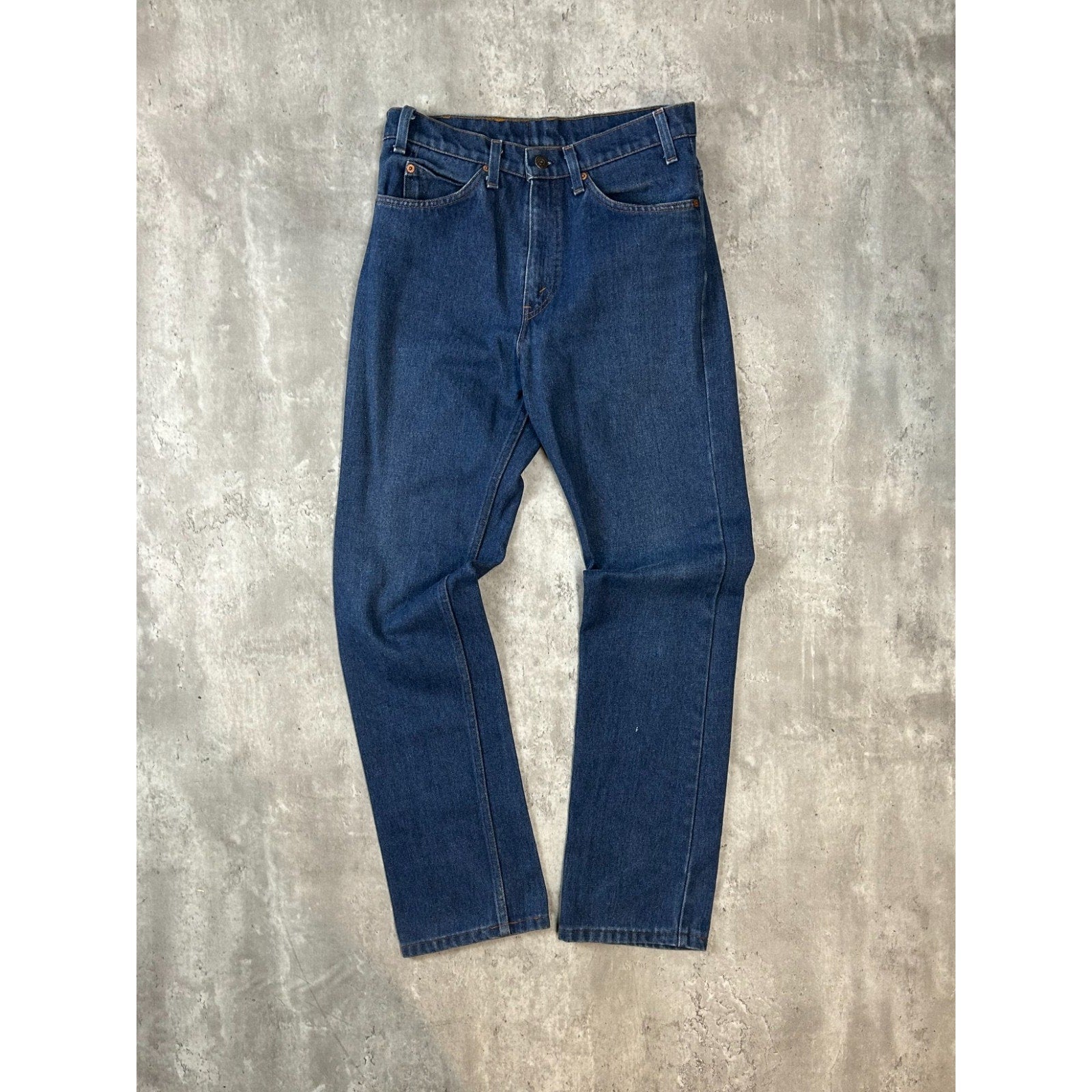 Vintage 80s Levis Orange Tab Dark Wash Denim Pants Size 31 Blue
