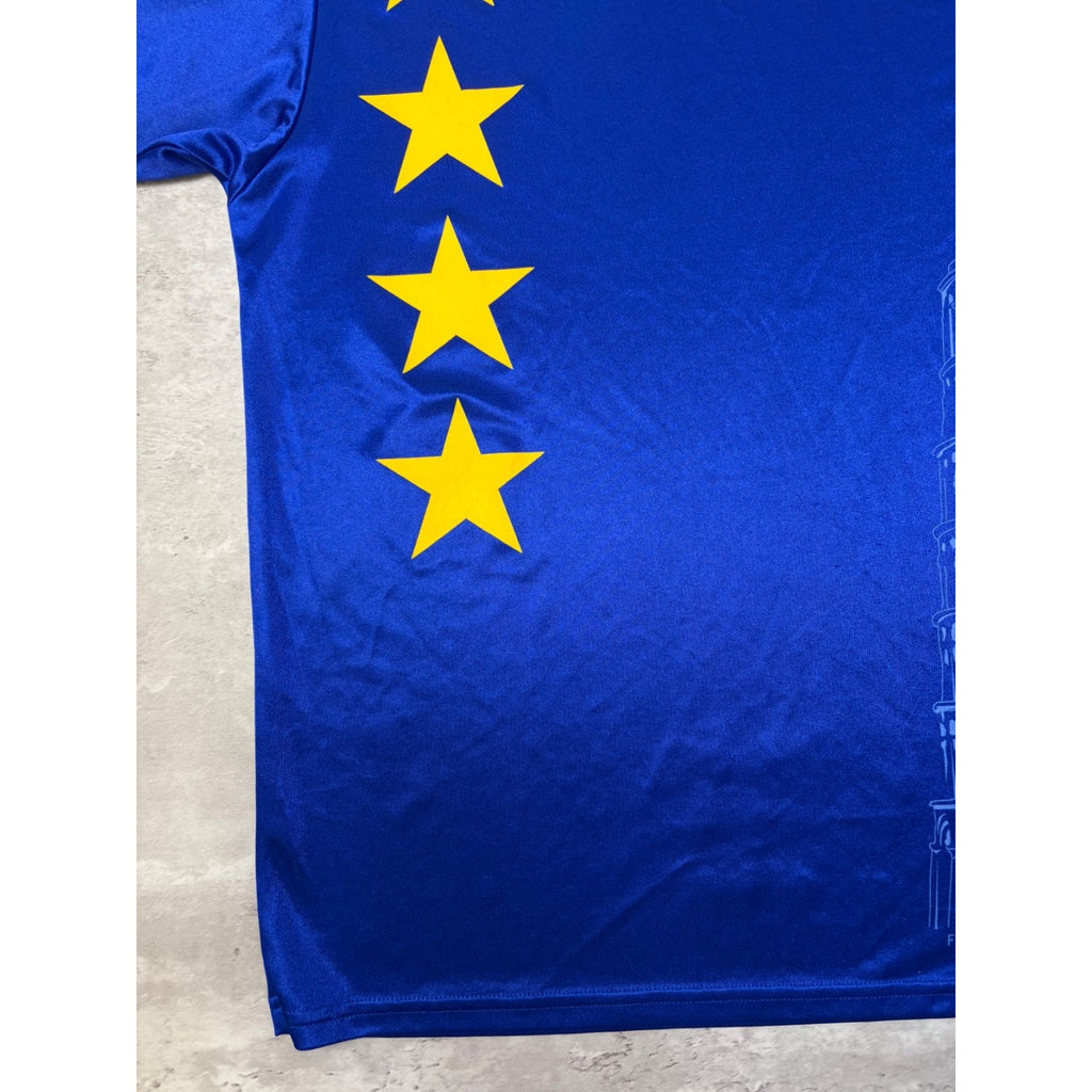 Vintage Team Italy Adidas Blue Soccer Jersey Size Medium