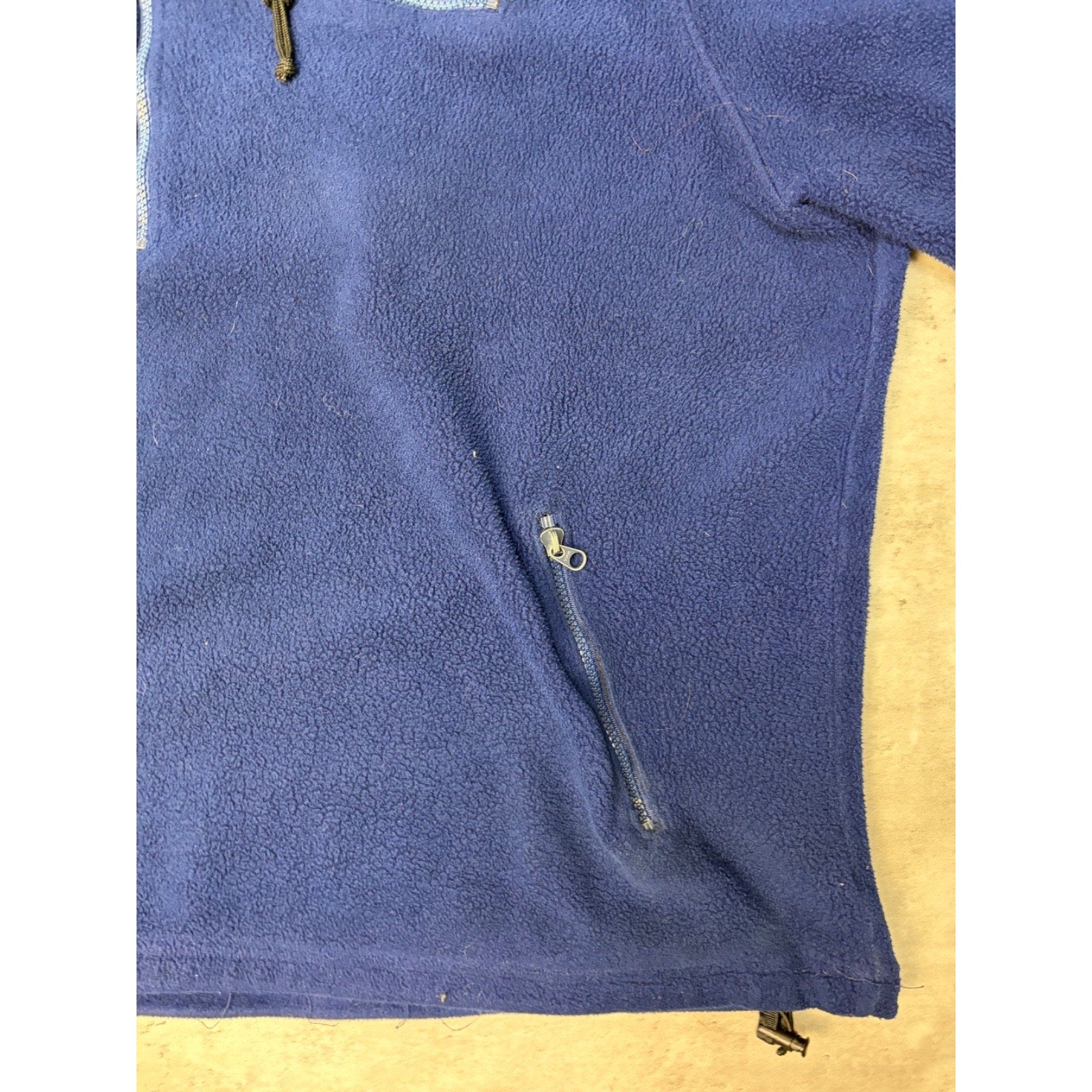 Vintage L.L. Bean 1/2 Zip Pullover Fleece Navy Blue Sweatshirt Size 2XL