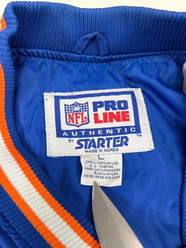 Vintage 90s Denver Broncos NFL Pro Line Starter Pullover Nylon Jacket Size Large