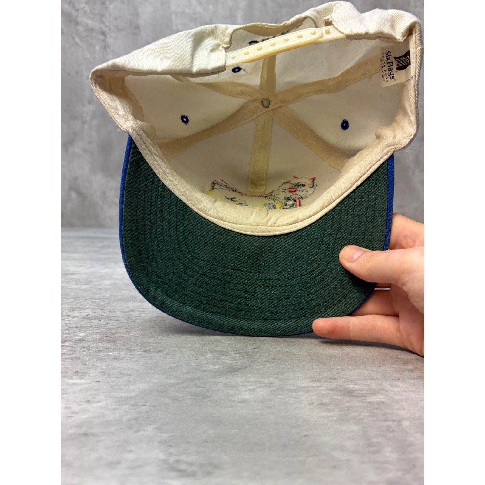 Vintage 90s Looney Tunes Tweety Embroidered Graphic Snapback Hat OSFA
