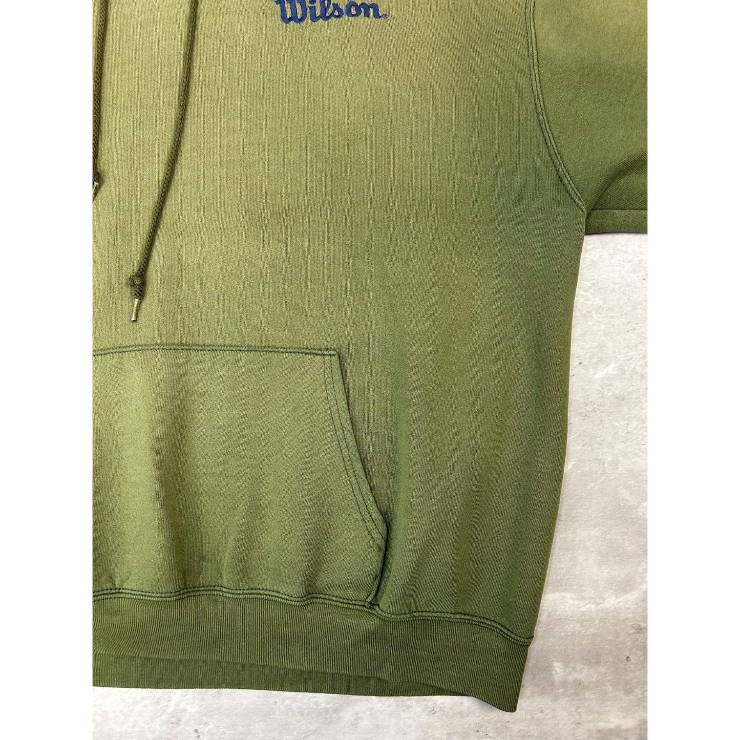 Vintage 90s Wilson Embroidered Spellout Pullover Hooded Sweatshirt Size XL