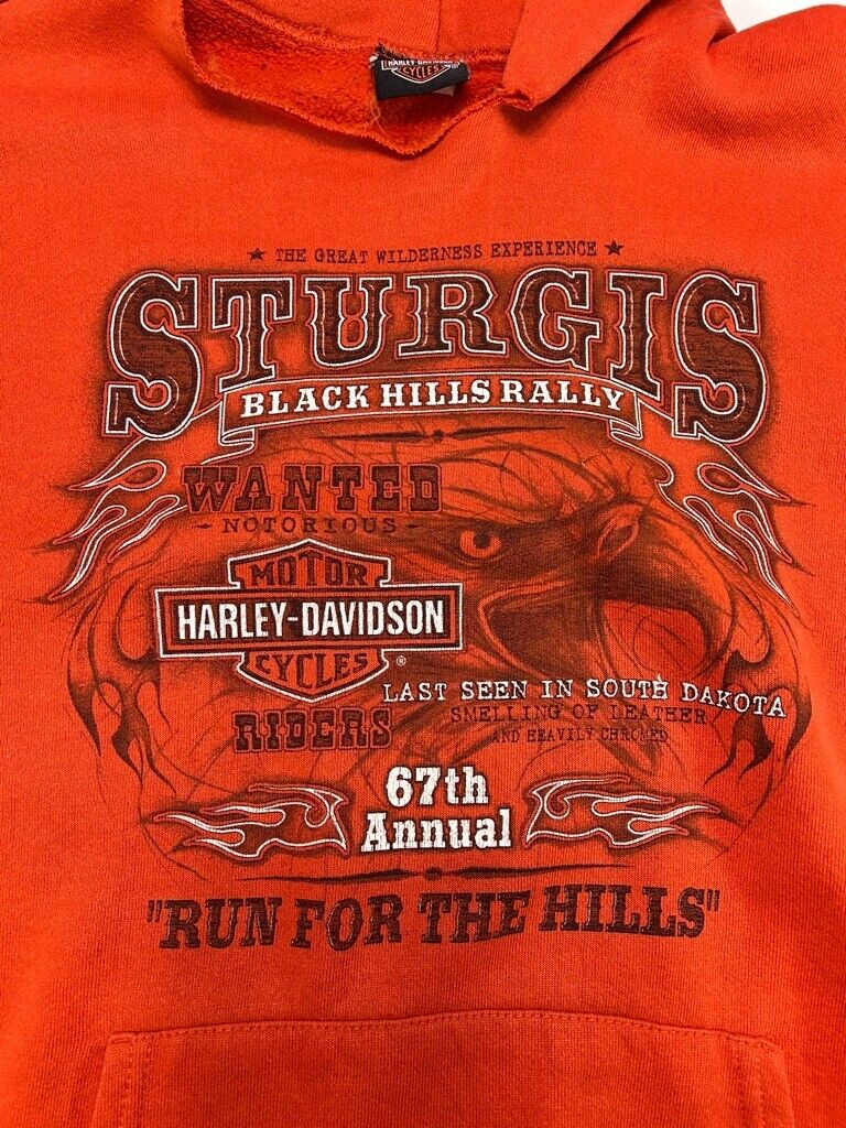 Vintage 2003 Harley Davidson Sturgis Bike Rally Hooded Sweatshirt Size XL