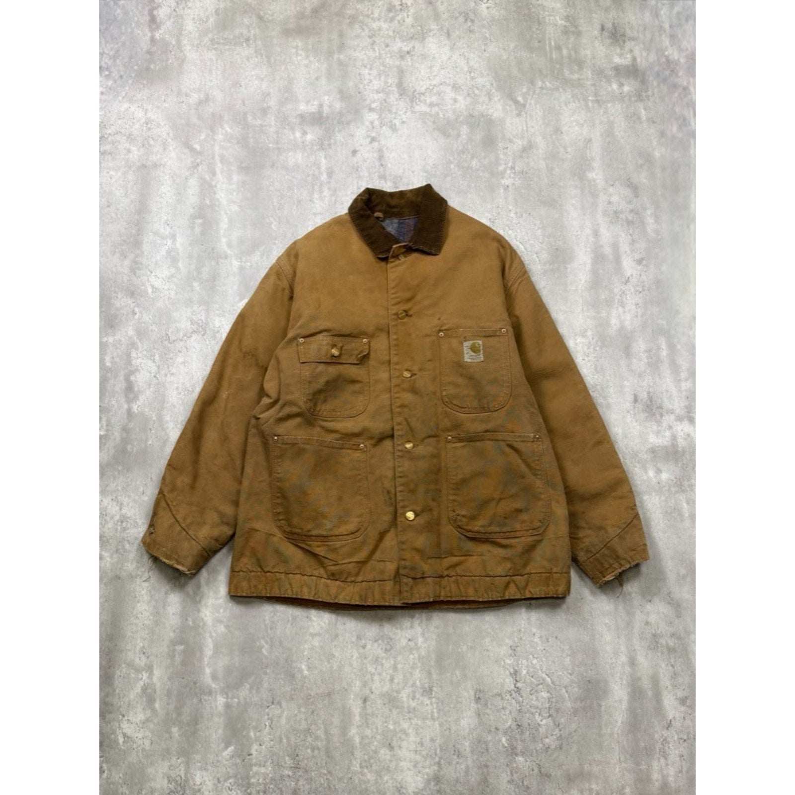 Vintage 1970s Carhartt Canvas Workwear Chore Barn Jacket Size XL