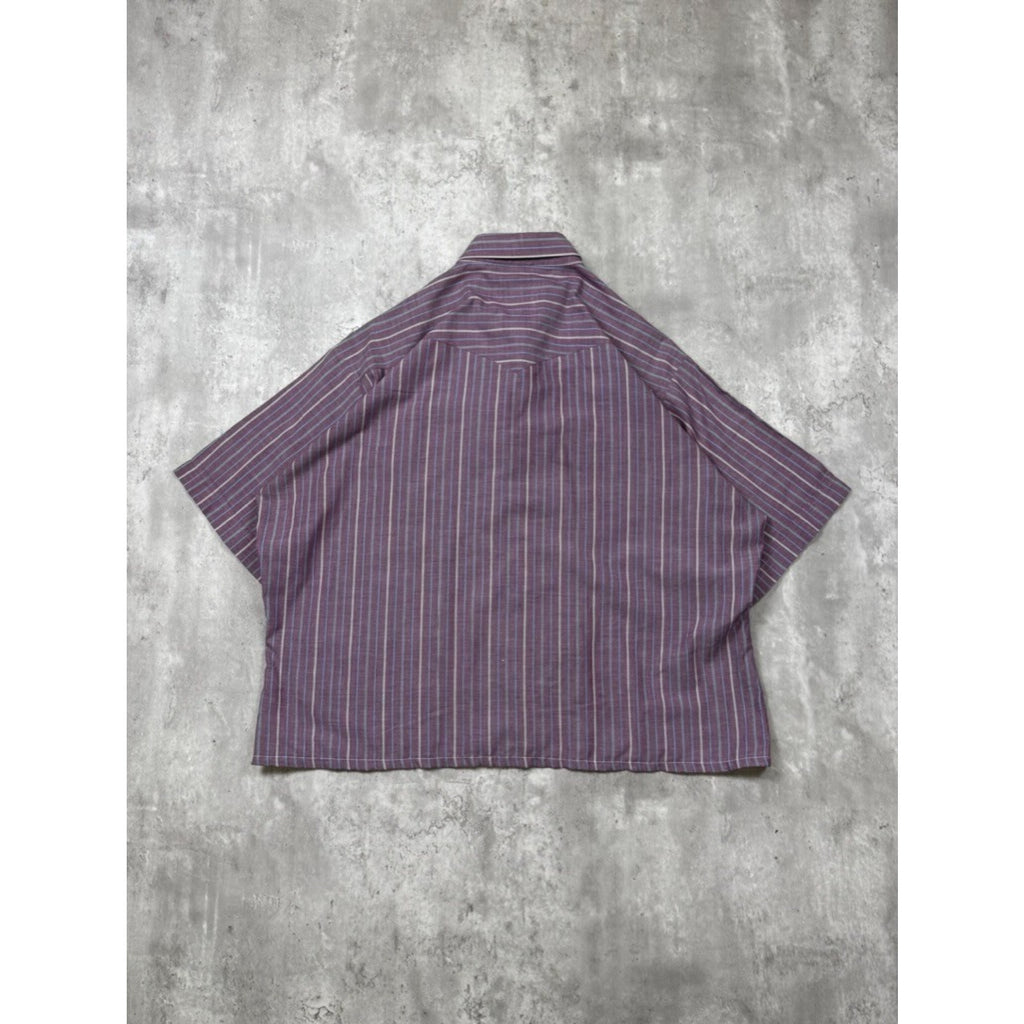 Vintage Rock Canyon Pearl Snap Striped Cropped Button Up Shirt Size XL
