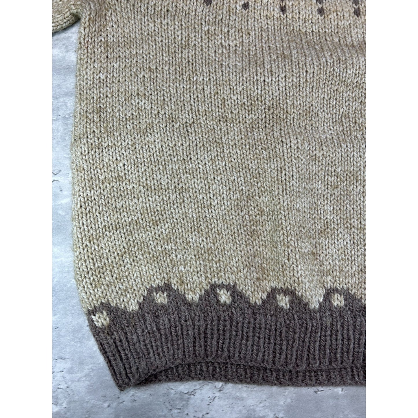 Vintage 80s/90s Abstract Striped Earth Tone Ribbed Pullover Knit Sweater Sz XL