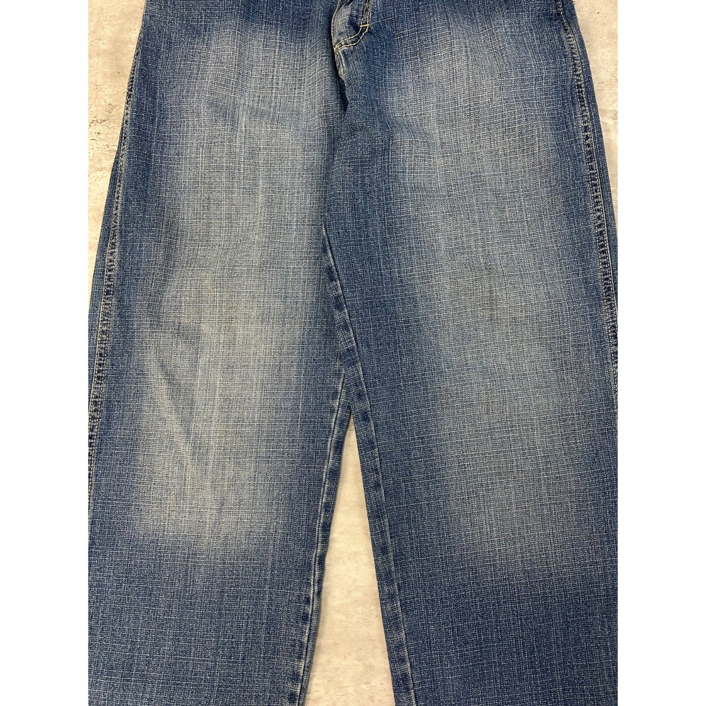 Vintage Women's Y2K Southpole Dark Wash Faded Baggy Fit Denim Pants Size 29