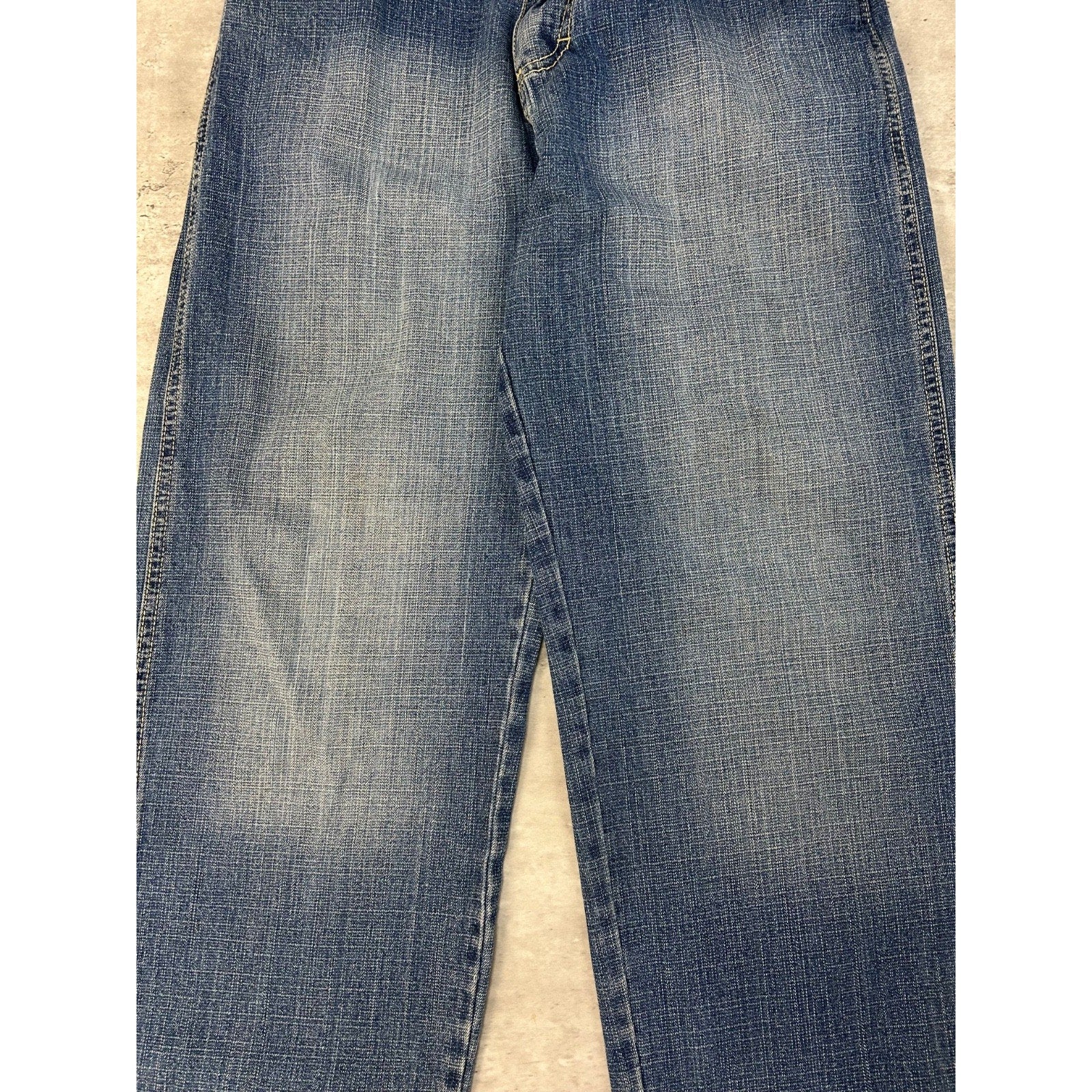 Vintage Women's Y2K Southpole Dark Wash Faded Baggy Fit Denim Pants Size 29