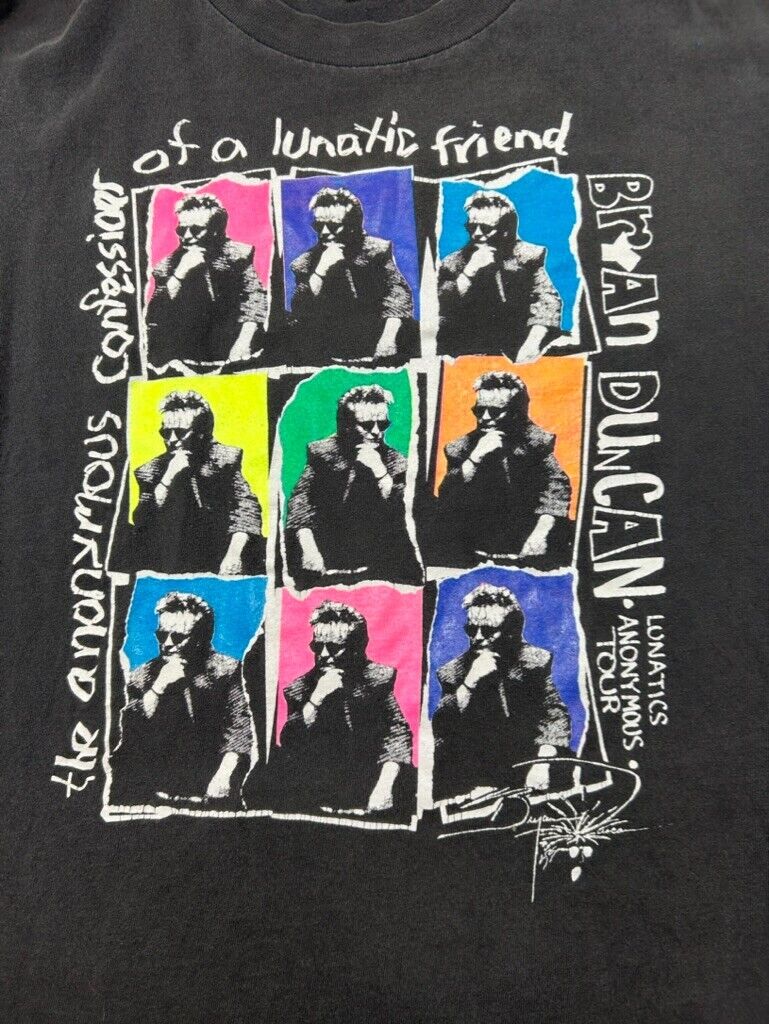 Vintage 90s Bryan Duncan Lunatics Anonymous Christian Music T-Shirt Size Large